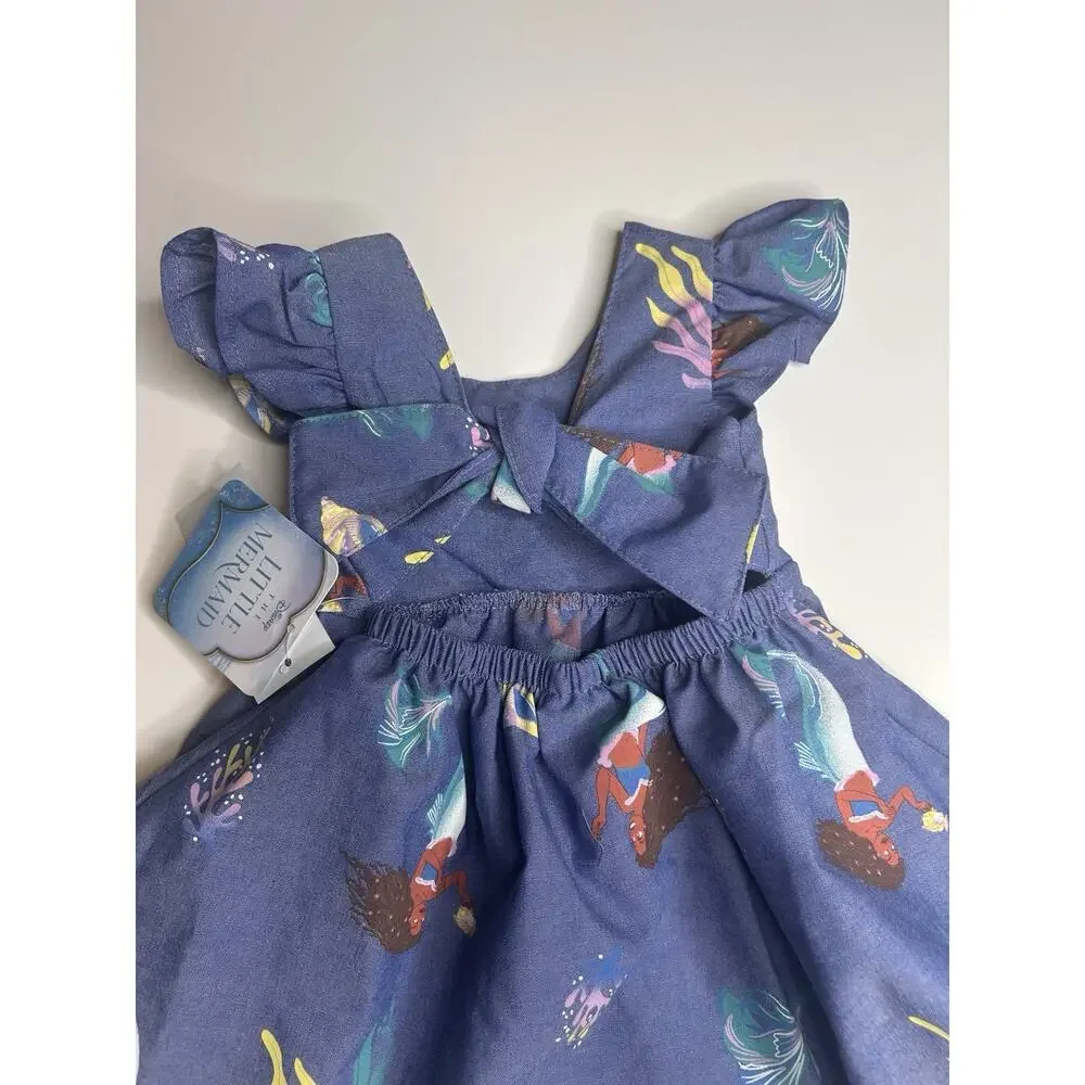 NWT Size 12M Disney Princess Little Mermaid Ariel Blue Dress , Baby Girls